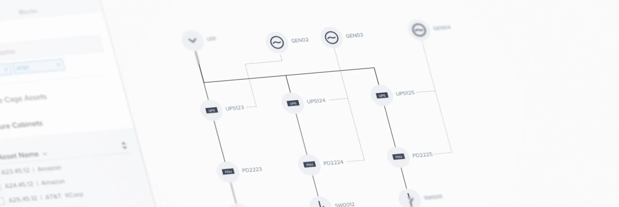 Custom icons designed for IBX infrastructure components