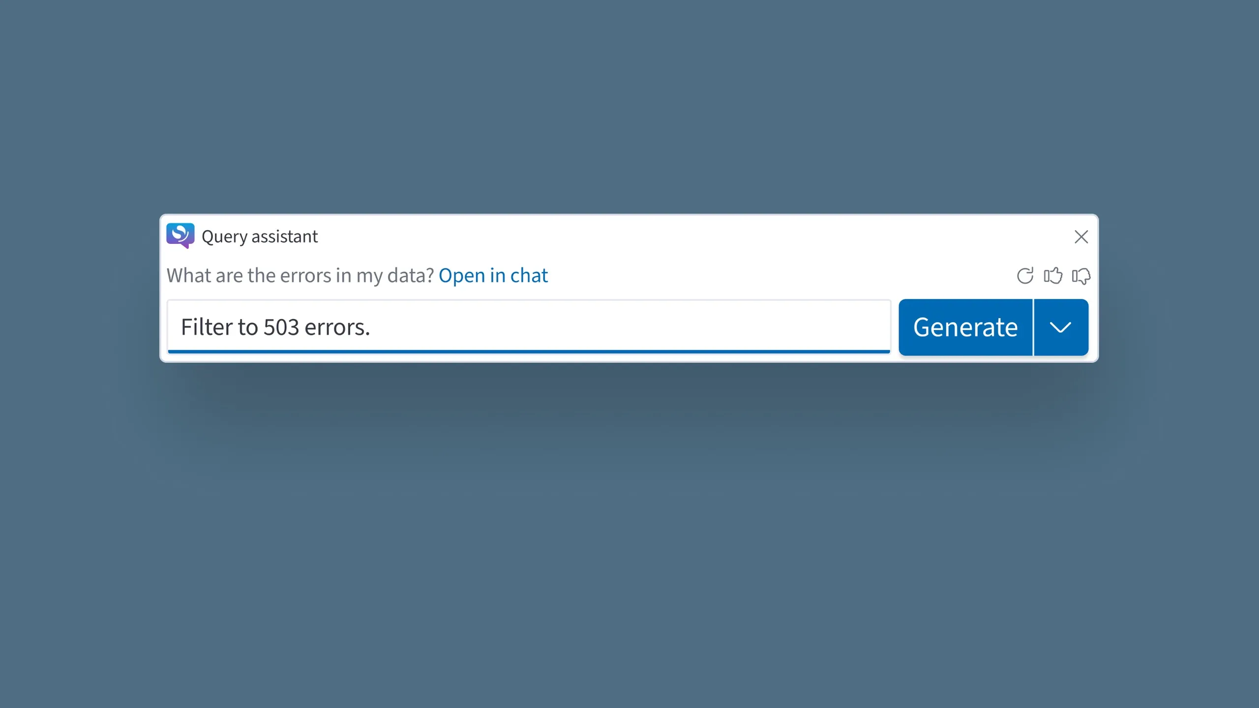 OpenSearch query assistant interface